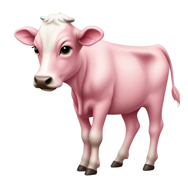  Pink calf side profile x 4 legs  sticker