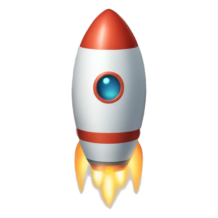 rocket in a form of V letter sticker