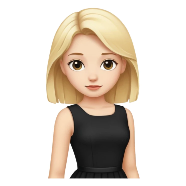 Blonde girl with a black dress sticker