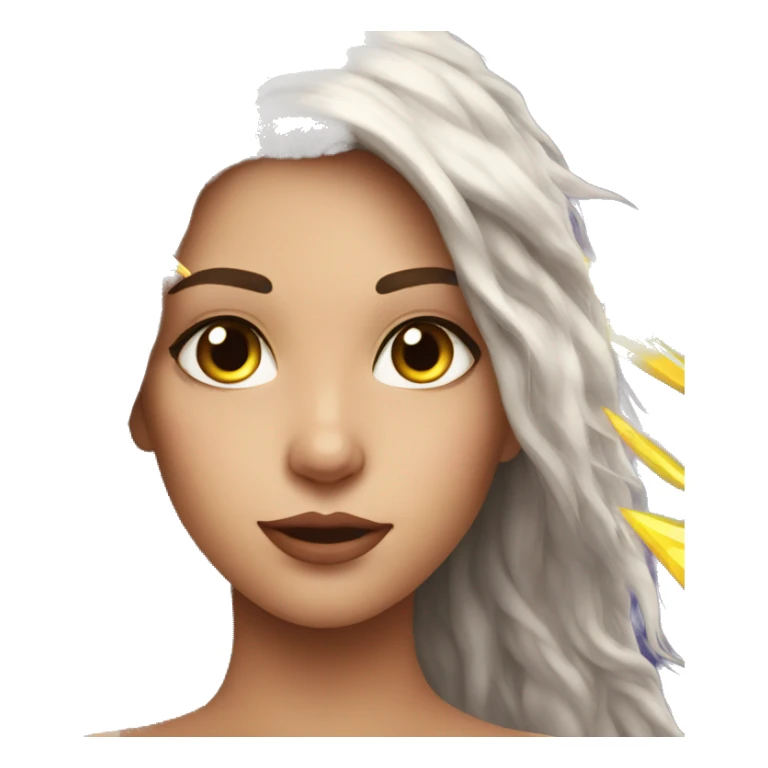 beautiful girl with the lightning in her eyes sticker