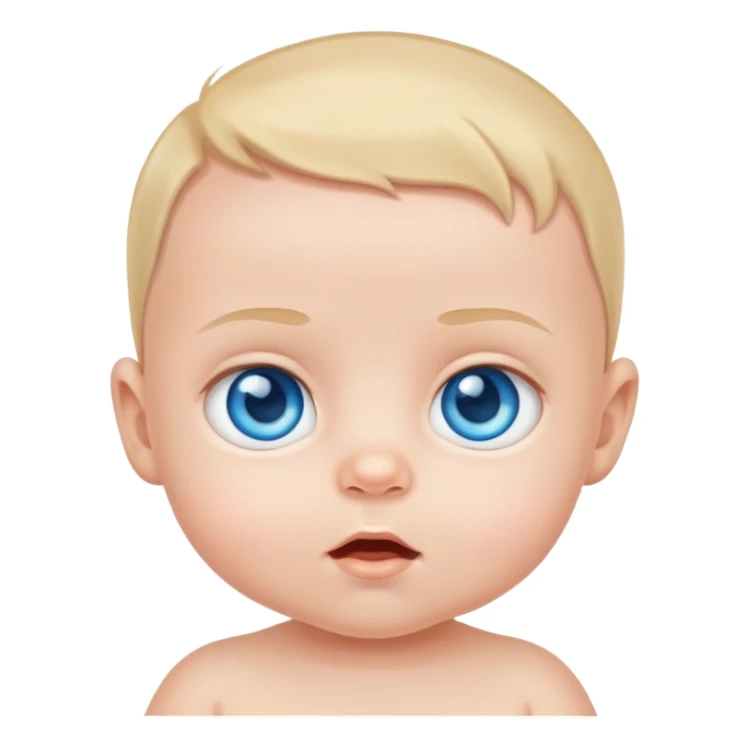 adorable baby infant with striking bright blue eyes sticker