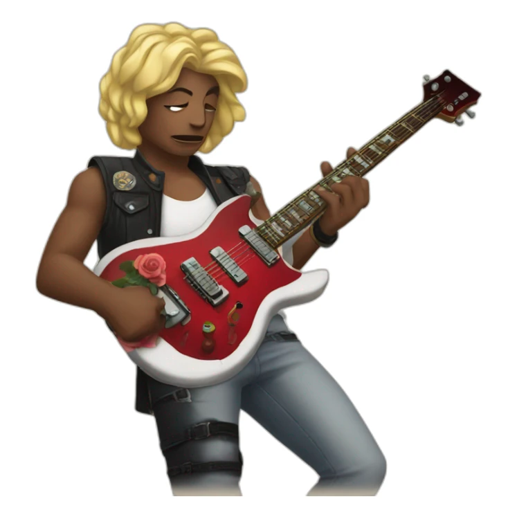 gun and roses rock band sticker