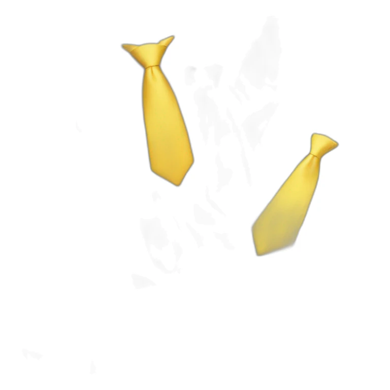 1 yellow tie, 1 green tie, 1 gray tie, 1 blue tie, 1 red tie sticker