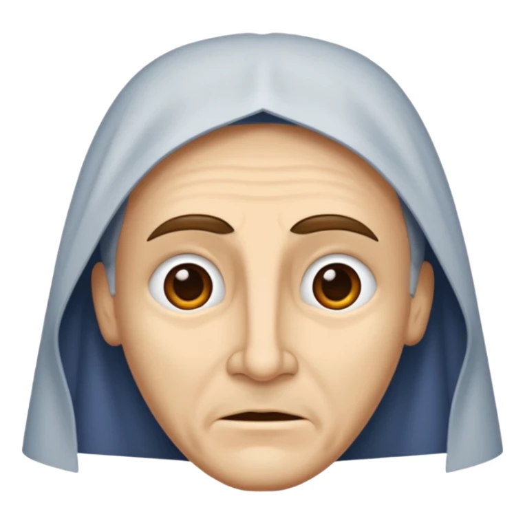 visage d'un pretre chauve catholique du moyen age sticker