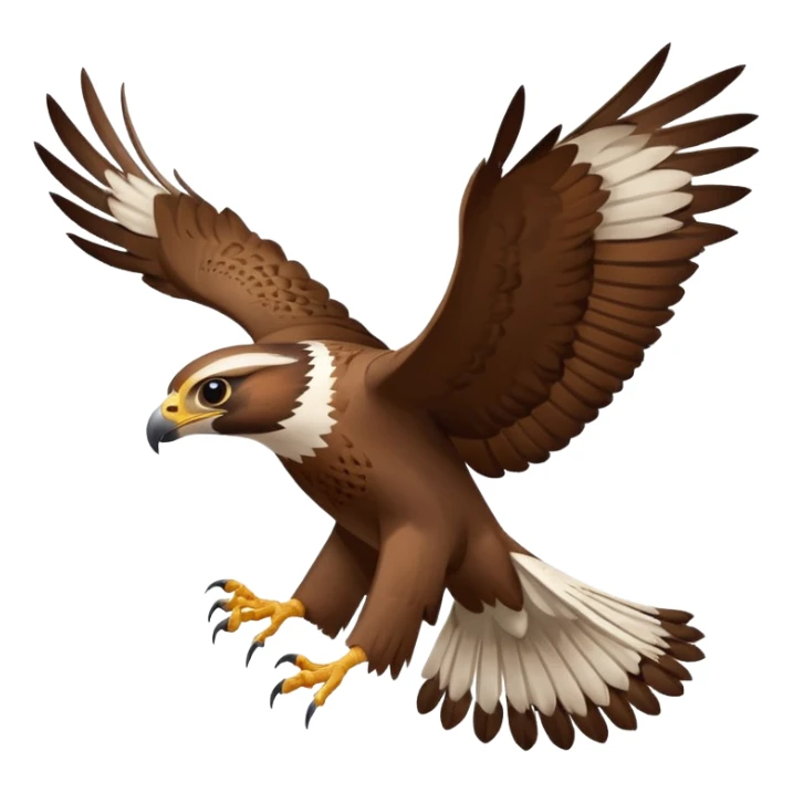 falcon soaring with wings spread symbolizing Puy du Fou bird show sticker