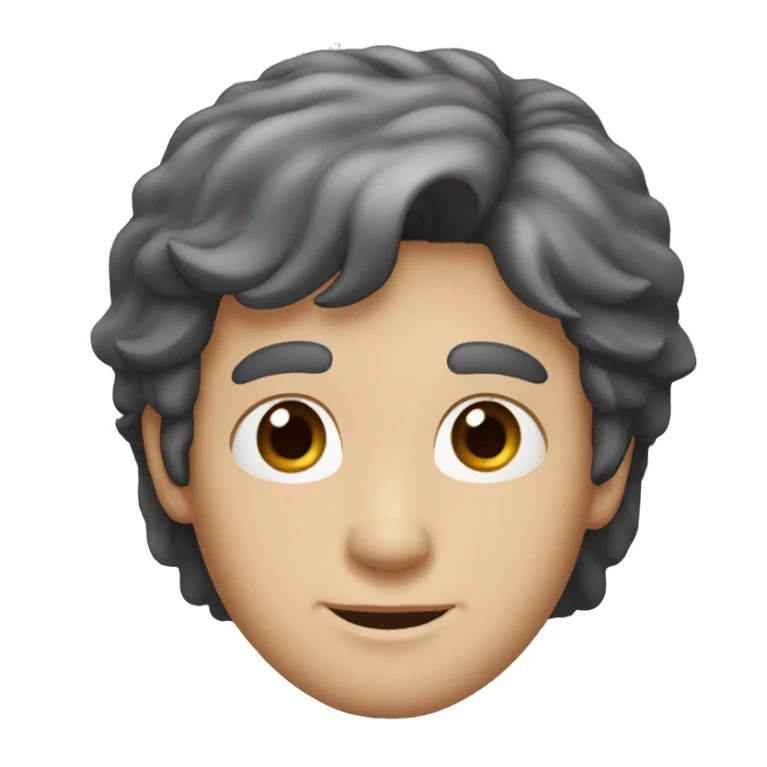 60 year old man , blue eyes and jet black hair  sticker