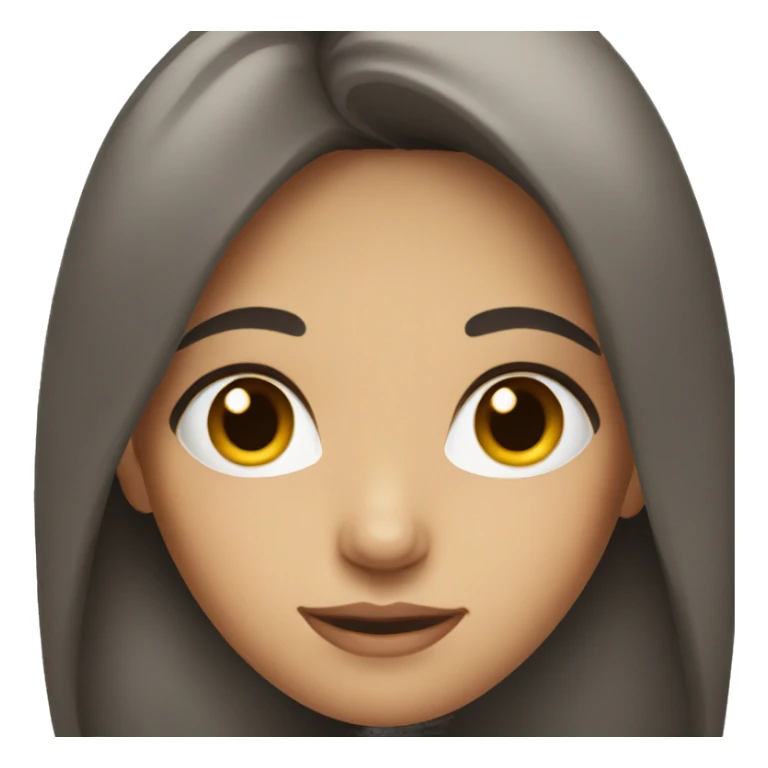 dark haired girl with brown eyes sticker