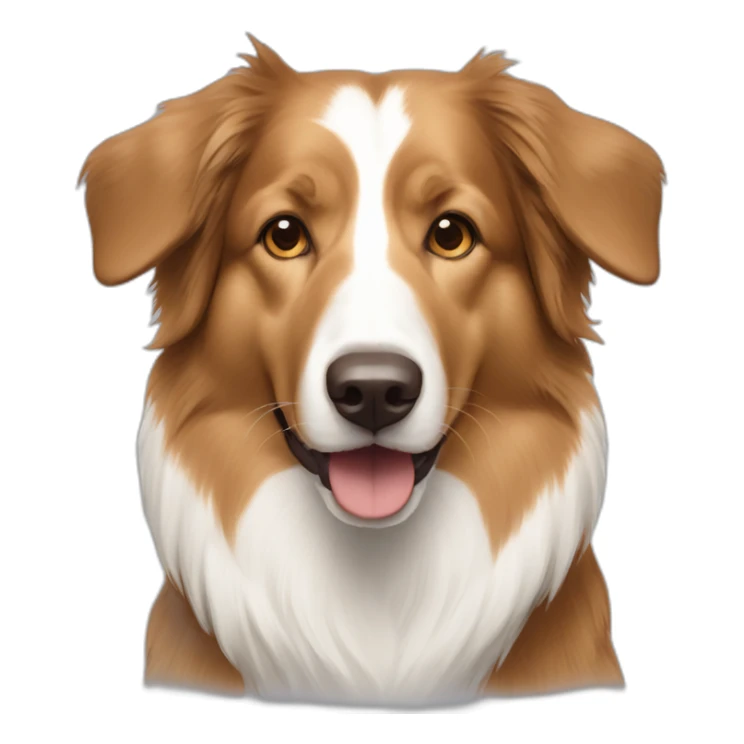 Lighg brown and white English shepherd sticker