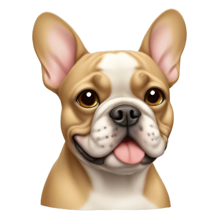 Tan French bulldog sticker