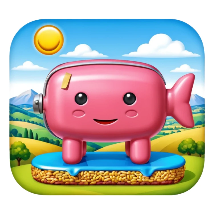  SPAM meat jeff koons style sculpture art french landscape  sticker