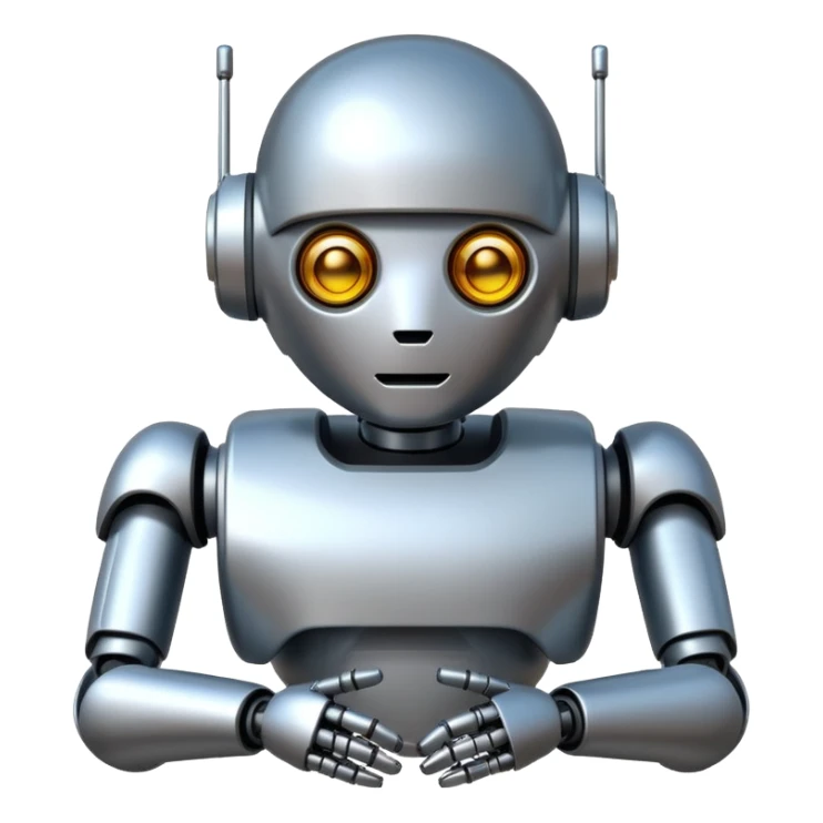 robot updating sticker