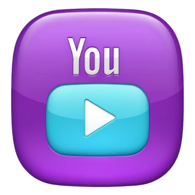 Purple and Cian Symbol youtube app sticker