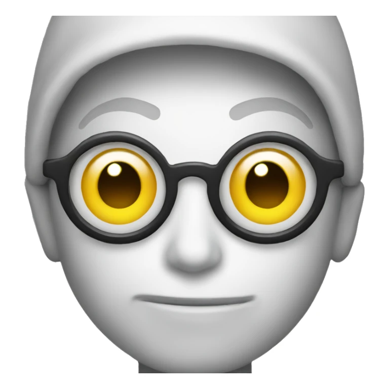 Emoji :-) with X4 eyes hip-hop sticker