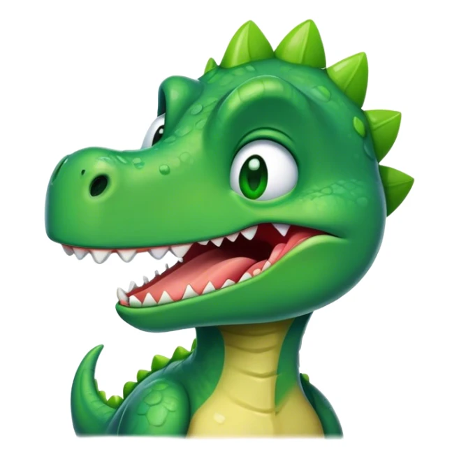 face of an office dinosaur laughing with tears sticker