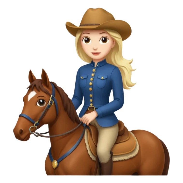 Sexy lady riding a horse  sticker