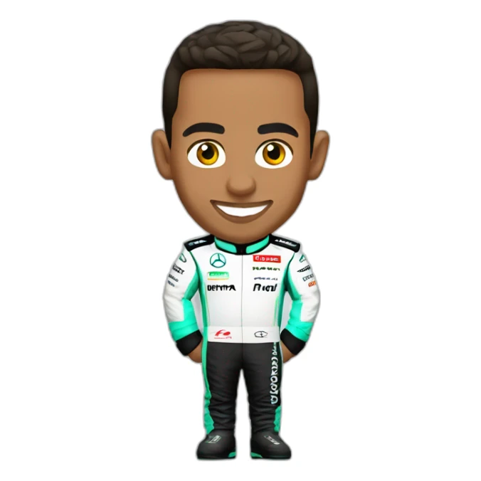 Lewis hamilton in mercedes f1 sticker
