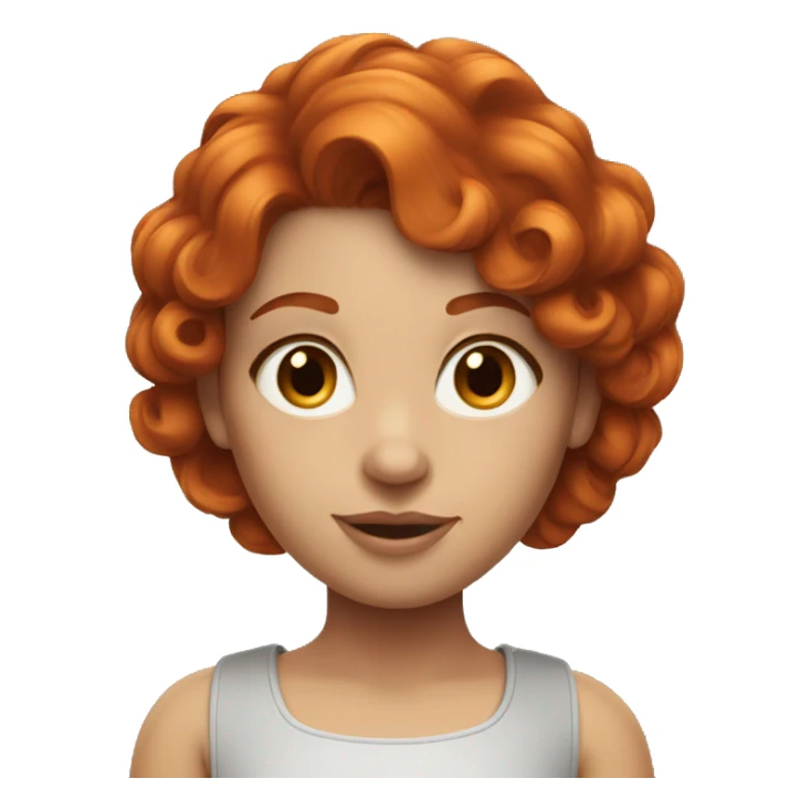 redhead girl with Dyson hairdo  sticker