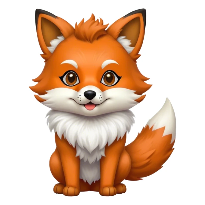 puppy fox in mask full body sticker