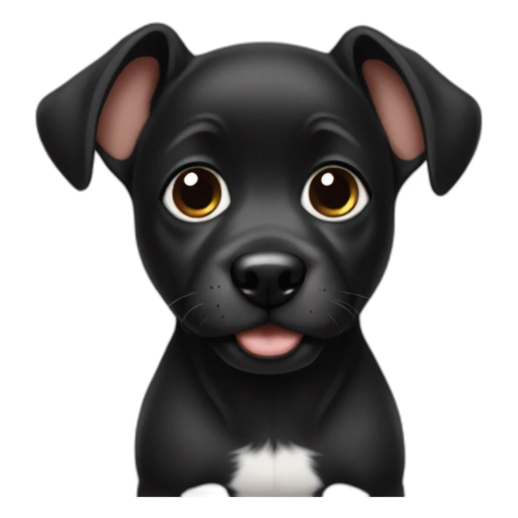 Black baby dog sticker
