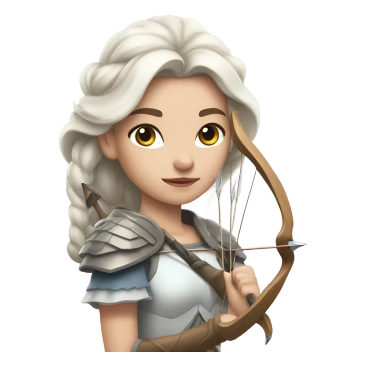 Supercell White skin princess with bow and 3 arrows sticker