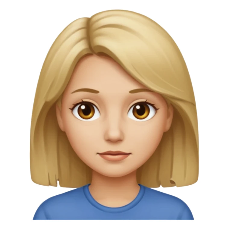Dirty blonde hair girl with middle aged sticker