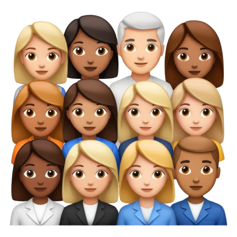 diverse group of people working as a team sticker