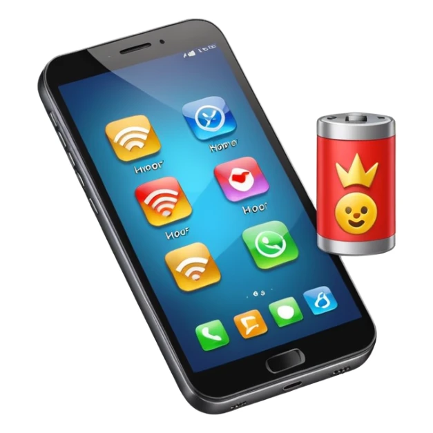 Honor phone with app icons, time, Wi-Fi and battery level sticker