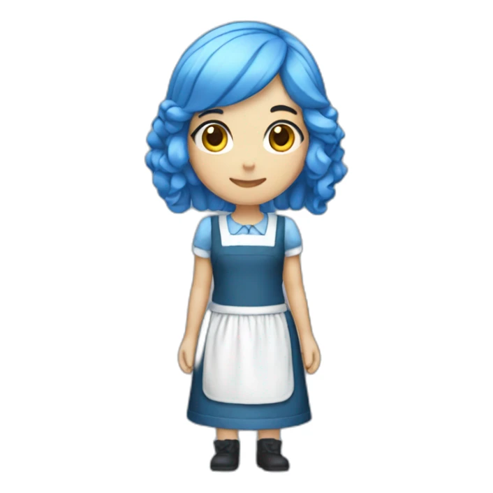 Blue_hair Maid_outfit  sticker