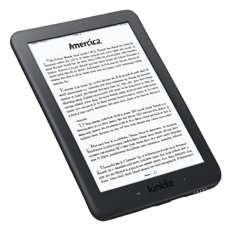 BACK KINDLE WITH A PAGE WHERE IT SAYS HUB 22 AMERICA sticker