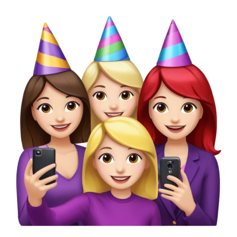 girls taking selfie in club sticker