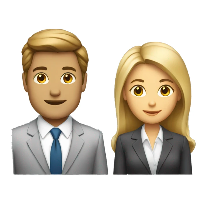 business man and business women  sticker