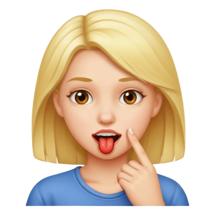 Chica mordiéndose el dedo sticker