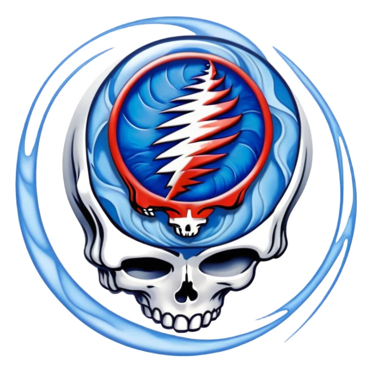 Air themed Grateful Dead, steal your face sticker