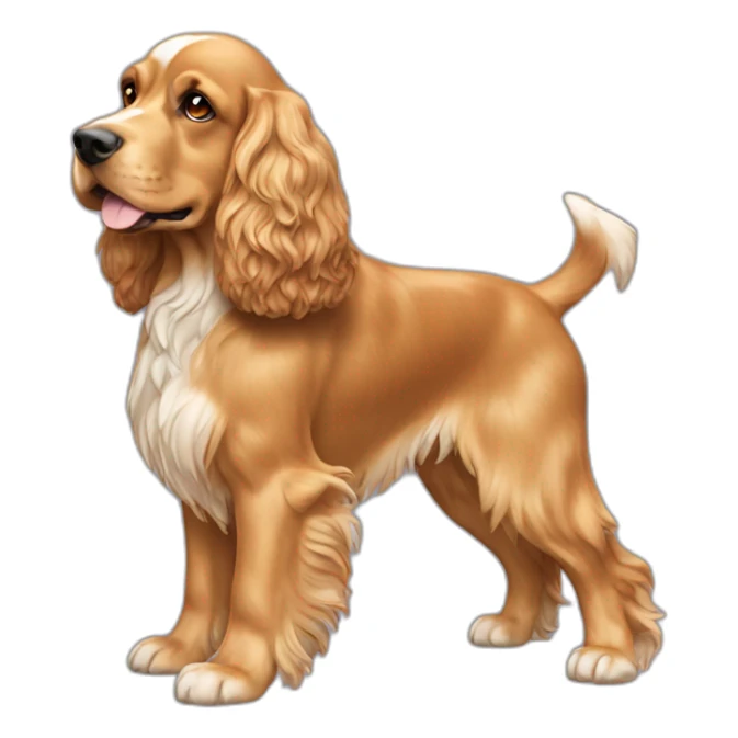 Dog-golden-english-cocker-spaniel-full-body-standing sticker