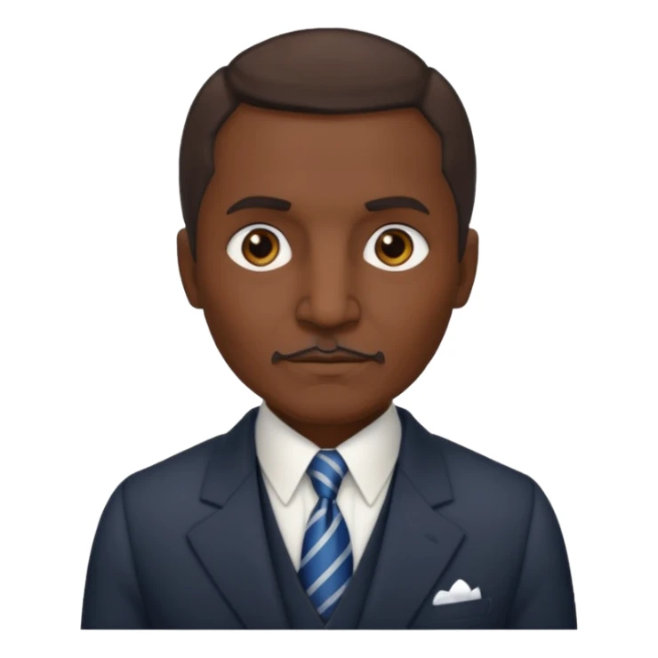 George Washington Carver with dark brown hair sticker