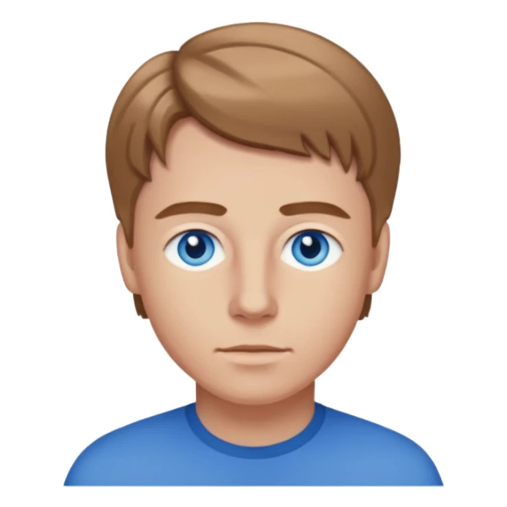 Julian Garner with blue eyes, light brown hair sticker