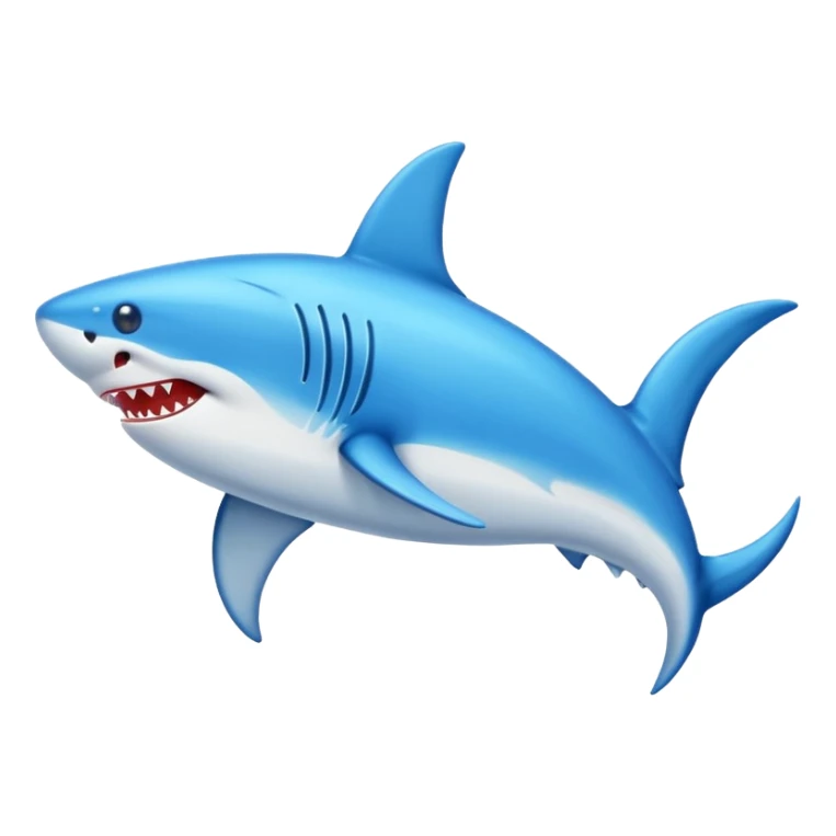 Crea un emoji de un tiburón con zapato azules sticker