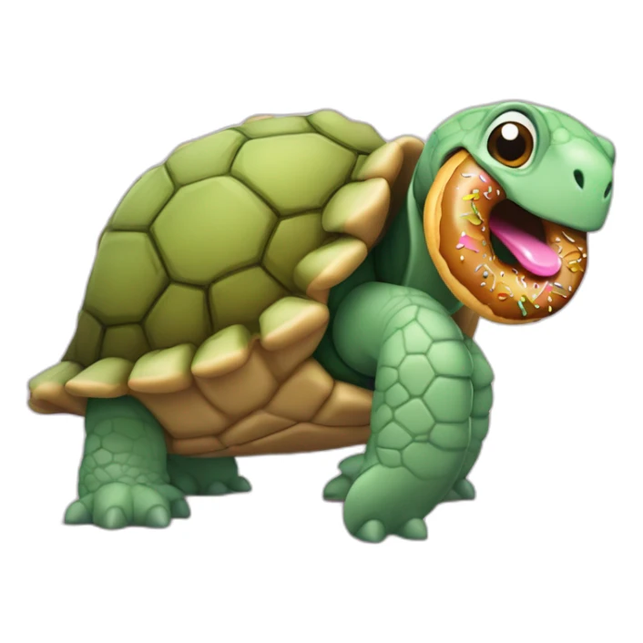 Une tortue avec une carapace en donut  sticker