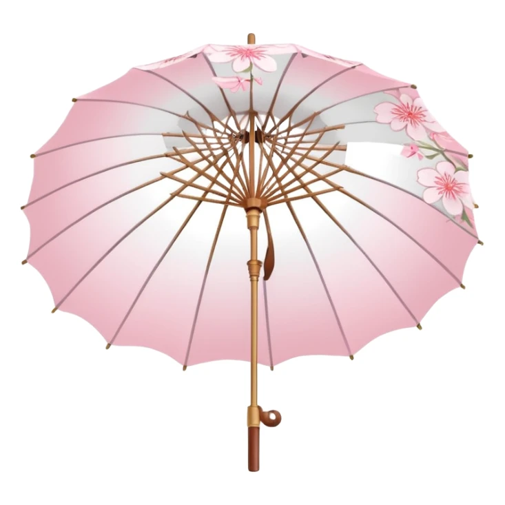 A beautiful pastel pink and white Sakura parasol  sticker