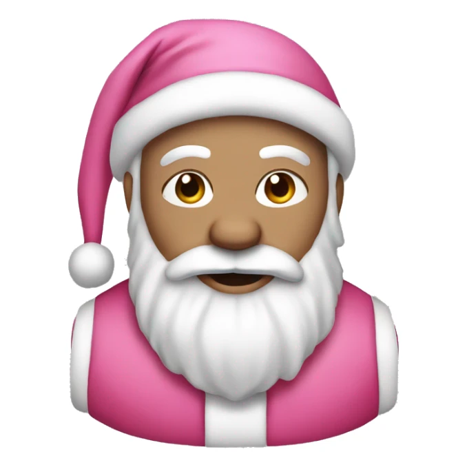 White skin coloured pink Santa sticker