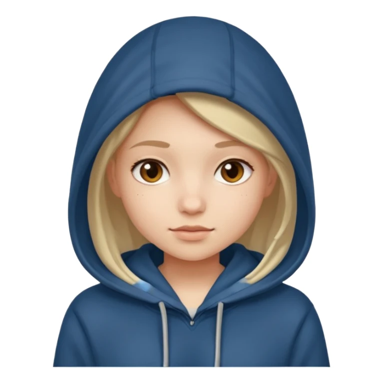 Girl waring a hoody sticker