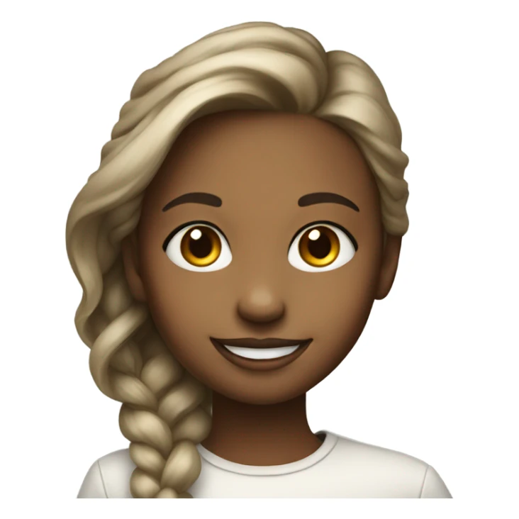 smiling girl in stylish portrait sticker