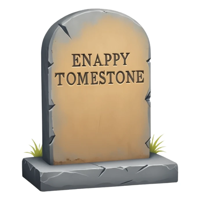 RIP tombstone sticker