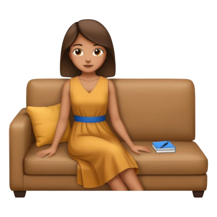 side view of woman sitting on sofa - side view of woman sticker