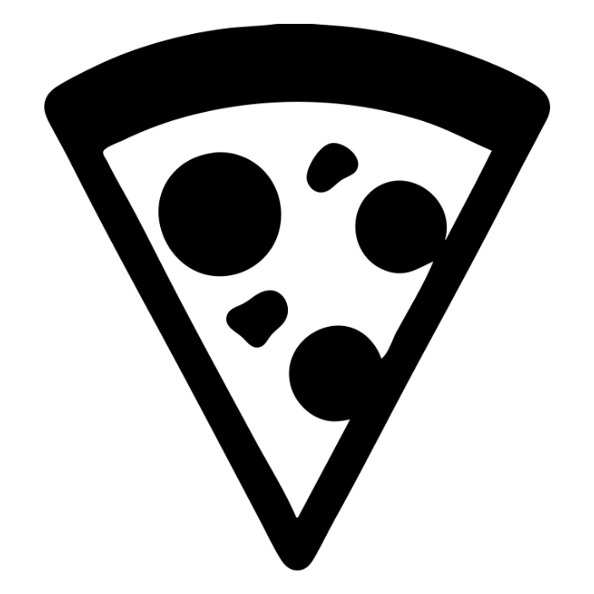 solid filled slice of pizza icon sticker