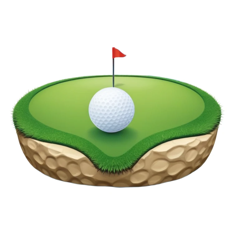 Golf sunny day at water sticker