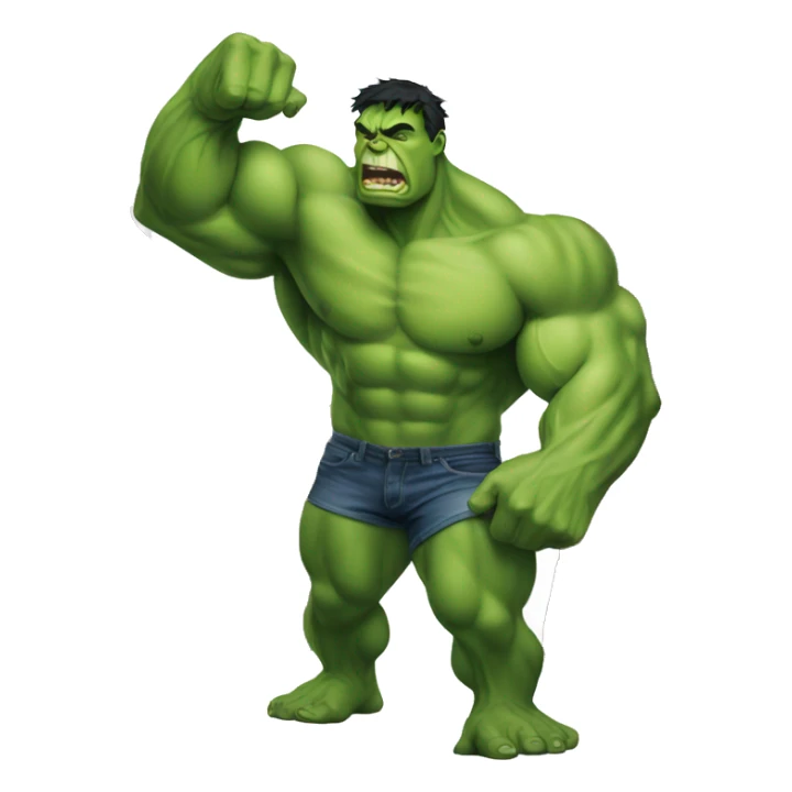 hulk ripping off shirt sticker