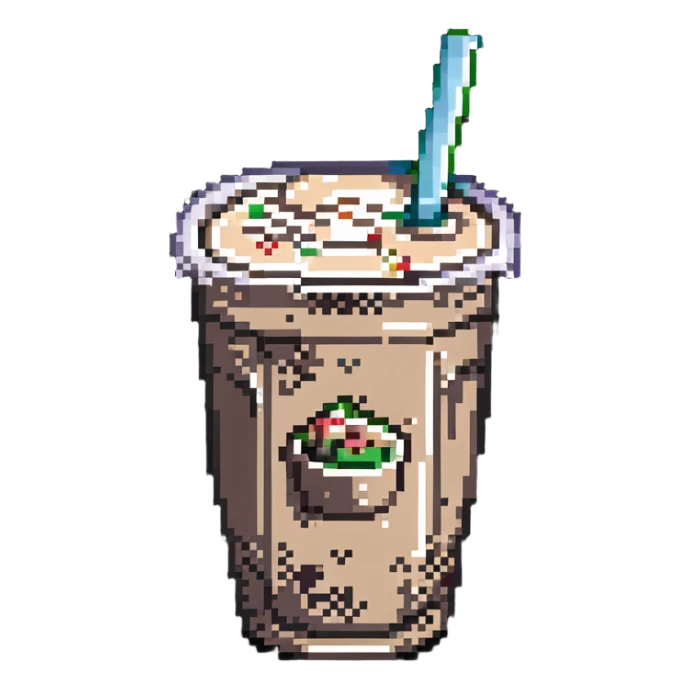 colorful boba milk tea sticker