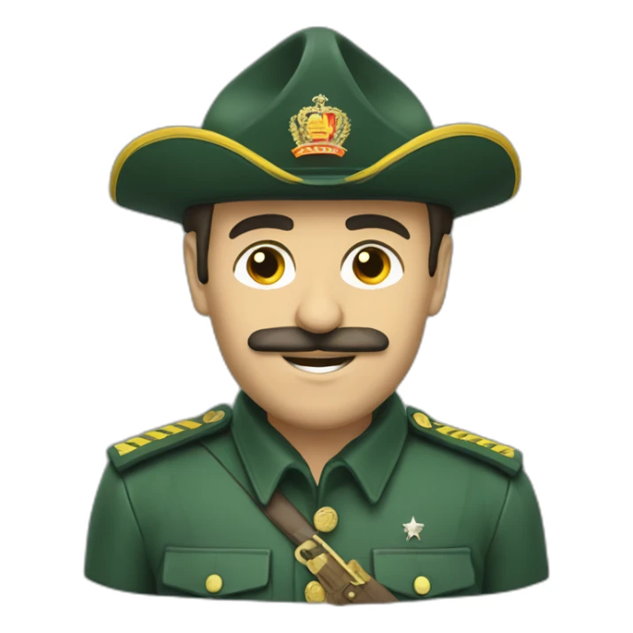 spanish guardia civil with tricorn sticker