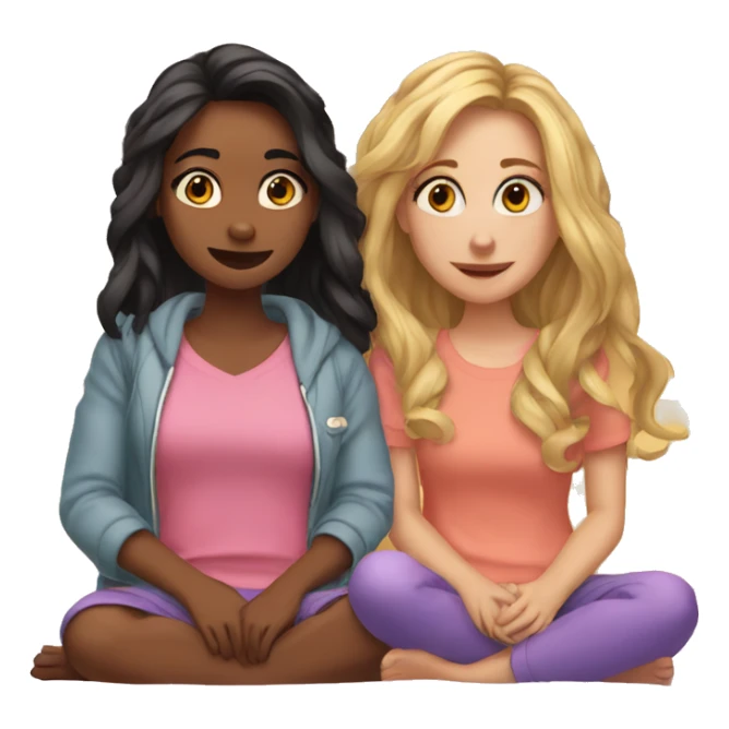 Jenna and Emma are having a sleepover  sticker